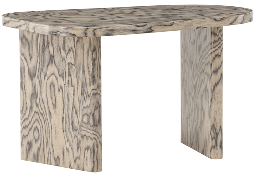 Stolik kawowy Ritony 70x45 cm dąb bielony z czarnym usłojeniem 