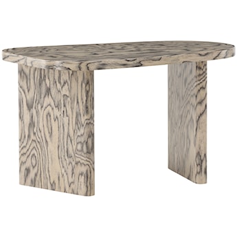 Stolik kawowy Ritony 70x45 cm dąb bielony z czarnym usłojeniem