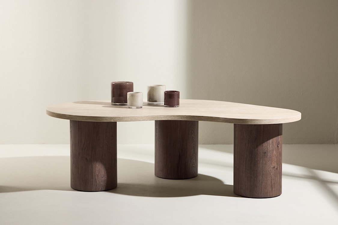 Stolik kawowy Megg 130 cm trawertyn/mokka  - zdjęcie 2