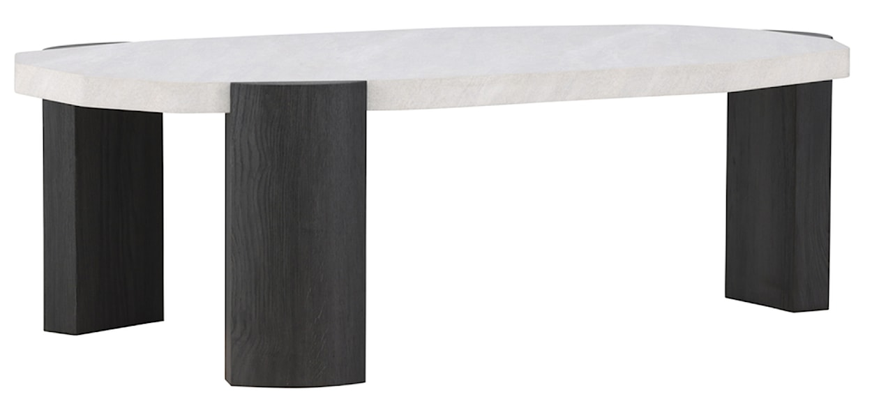 Stolik kawowy Kres 125x71 cm jasnoszary/dąb czarny