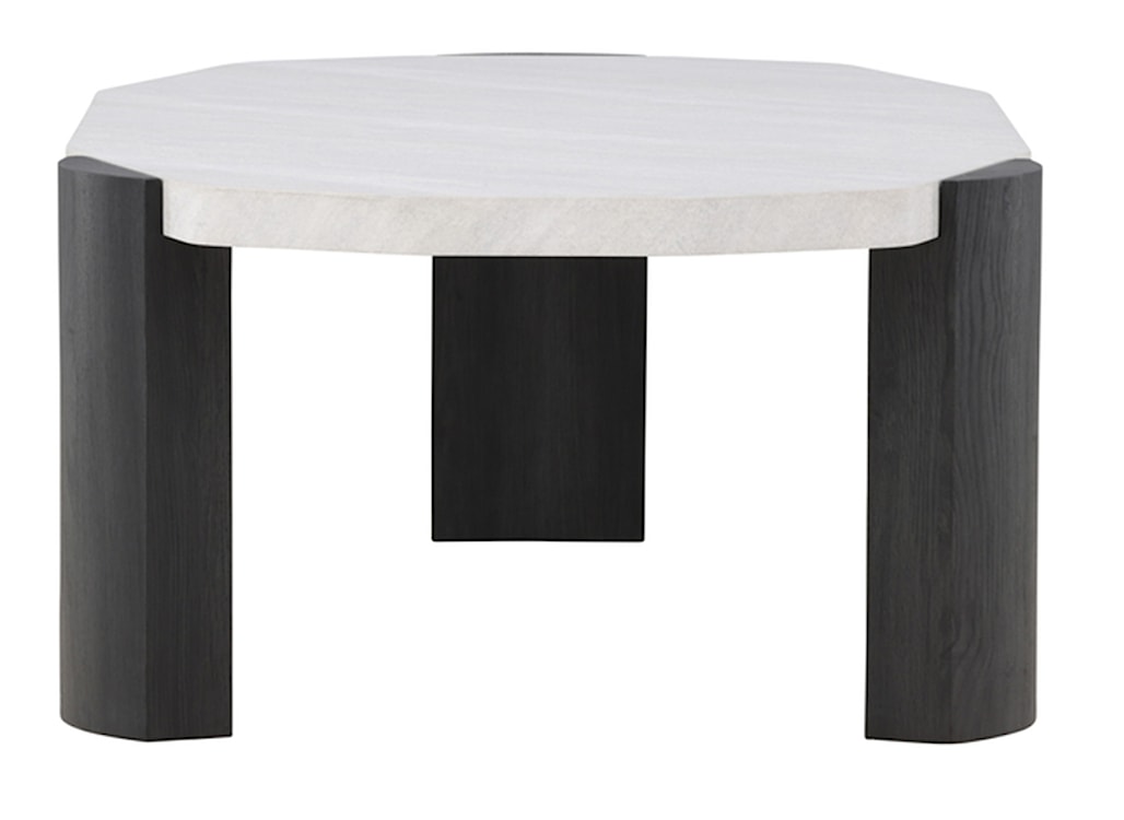Stolik kawowy Kres 125x71 cm jasnoszary/dąb czarny  - zdjęcie 4