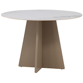 Stół do jadalni Quishly okrągły 110 cm beżowy