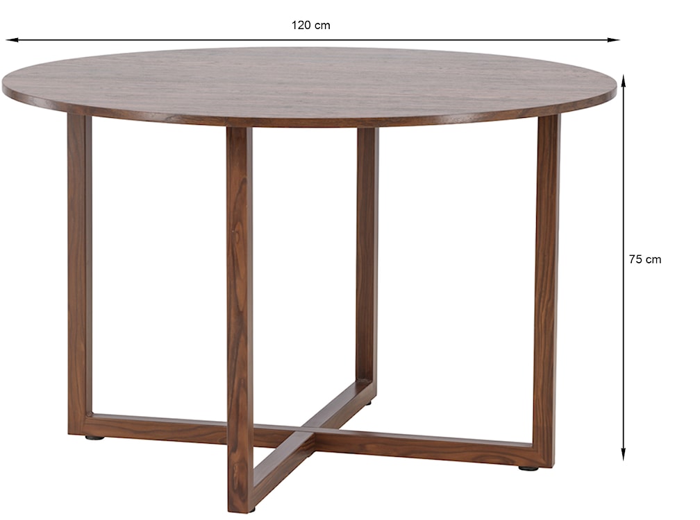 Stół do jadalni Tallone okrągły 120 cm orzech  - zdjęcie 6