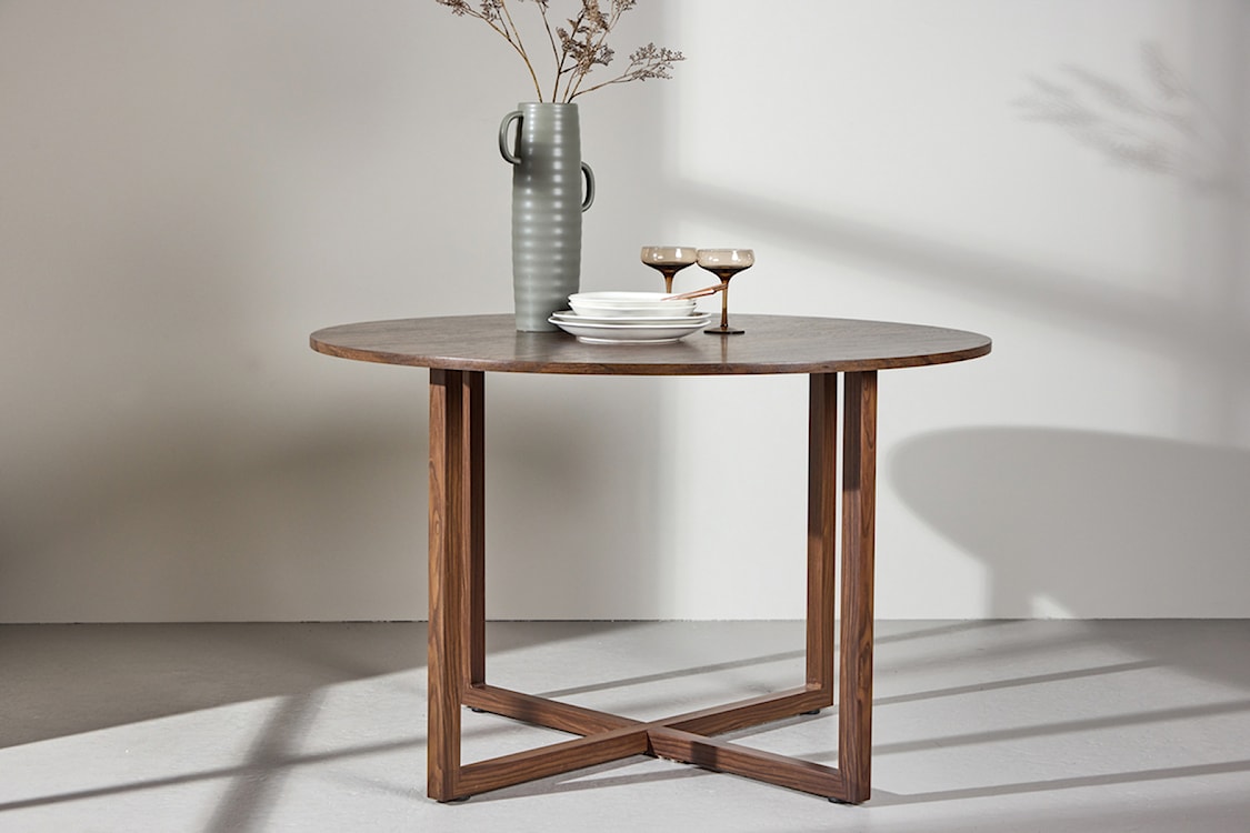 Stół do jadalni Tallone okrągły 120 cm orzech  - zdjęcie 2