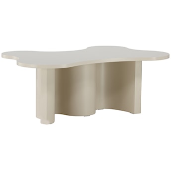 Stolik kawowy Rinae 120x80 cm beżowy z blatem o nieregularnym kształcie