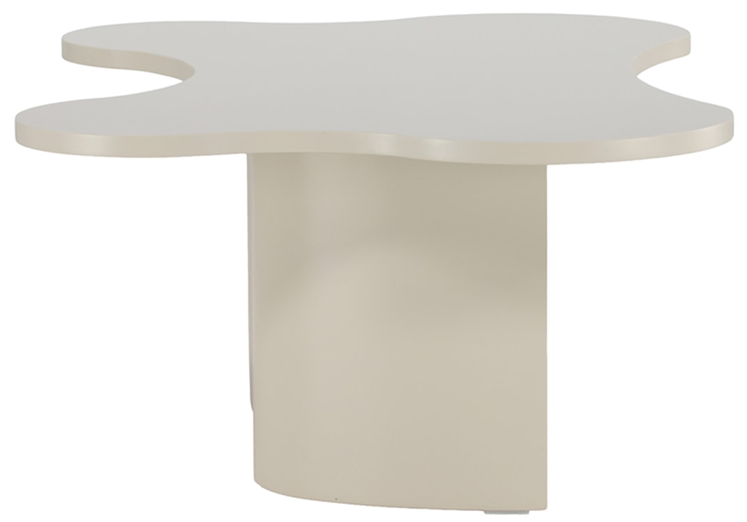 Stolik kawowy Rinae 120x80 cm beżowy z blatem o nieregularnym kształcie  - zdjęcie 6