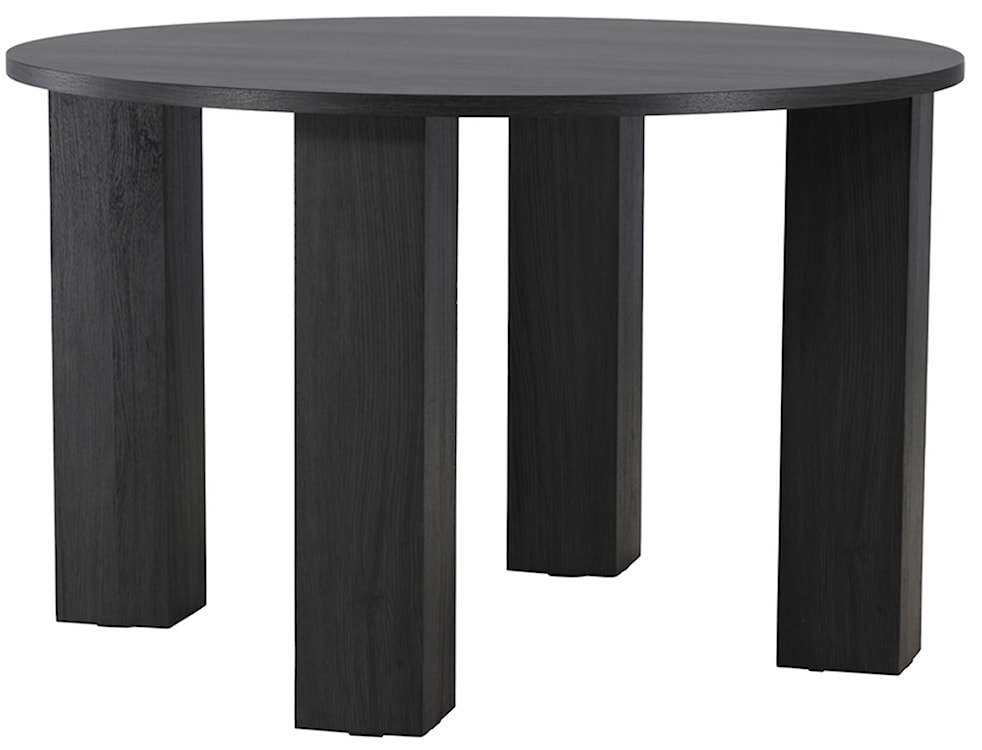 Stół do jadalni Juno okrągły 120 cm dąb czarny 