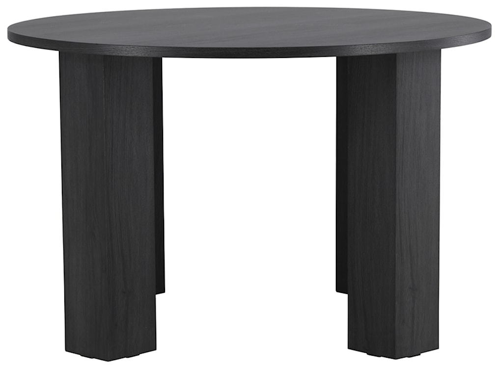 Stół do jadalni Juno okrągły 120 cm dąb czarny  - zdjęcie 4