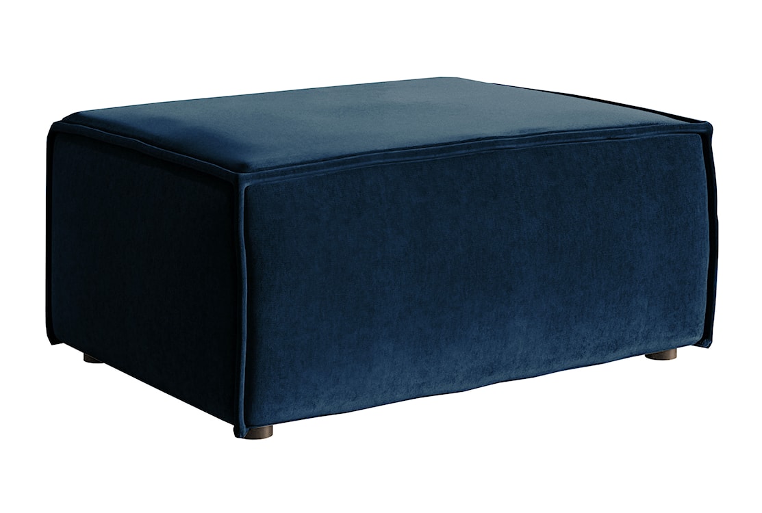 Pufa Copertino 65x90 cm granatowa welur hydrofobowy  - zdjęcie 3