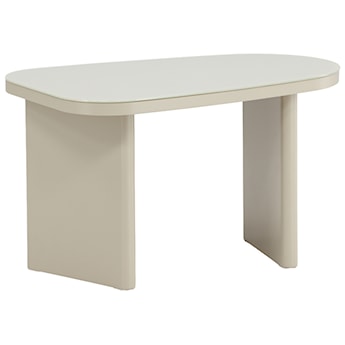 Stolik kawowy Ritony 70x45 cm beżowy ze szklanym blatem