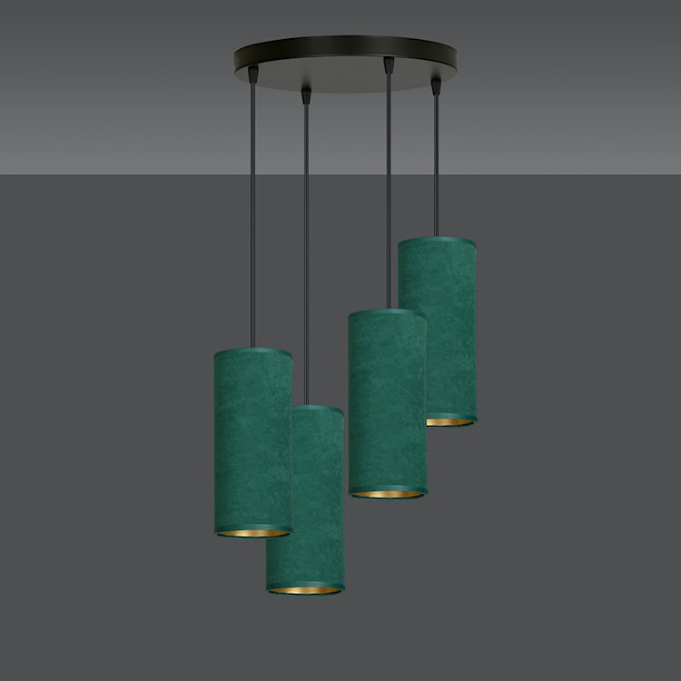 Lampa wisząca Bonett x4 asymetryczna średnica 35 cm zielona  - zdjęcie 4