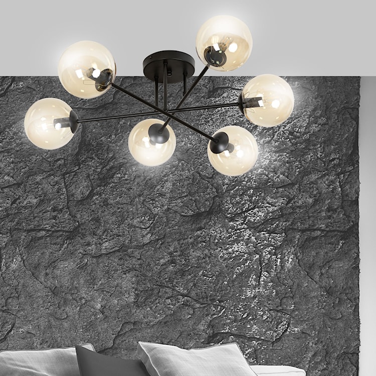 Lampa sufitowa Minturno miodowa x6  - zdjęcie 7