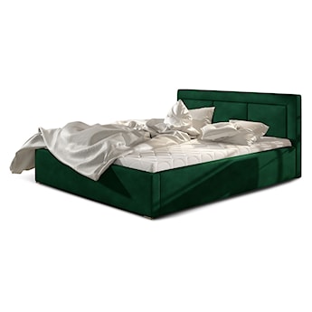 Łóżko tapicerowane Pritoka 140x200 cm z pojemnikiem zielone