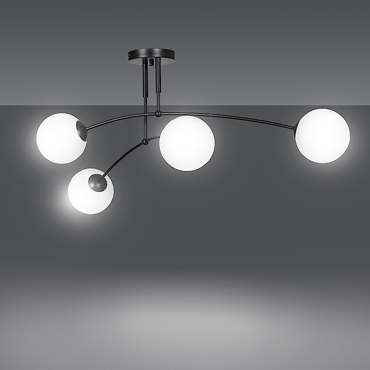 Lampa sufitowa Vinadio czarna x4  - zdjęcie 3