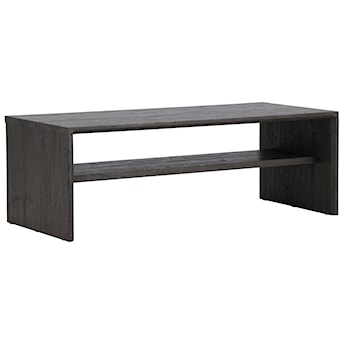 Stolik kawowy Lorren 100x50 cm dąb czarny z półką