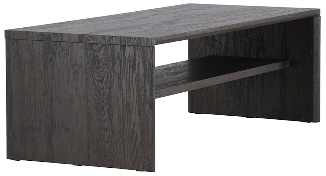 Stolik kawowy Lorren 100x50 cm dąb czarny z półką  - zdjęcie 6
