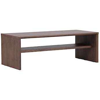 Stolik kawowy Lorren 100x50 cm mokka z półką