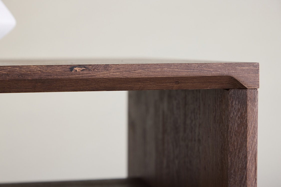 Stolik kawowy Lorren 100x50 cm mokka z półką  - zdjęcie 5