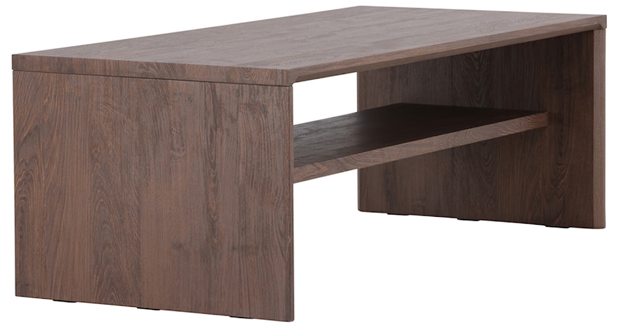 Stolik kawowy Lorren 100x50 cm mokka z półką  - zdjęcie 6