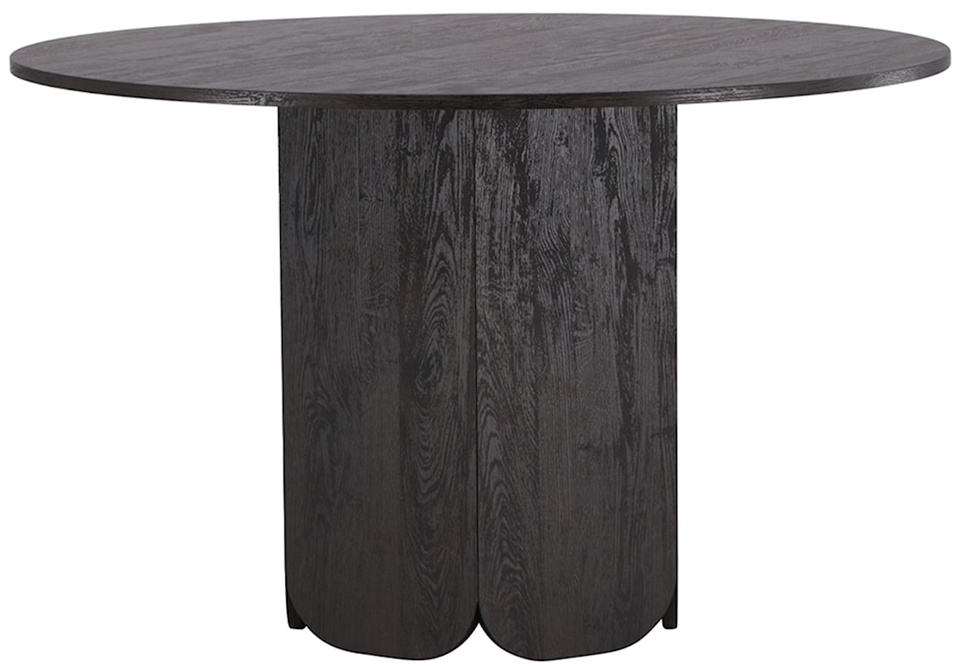 Stół do jadalni Veyla okrągły 120 cm dąb czarny  - zdjęcie 5