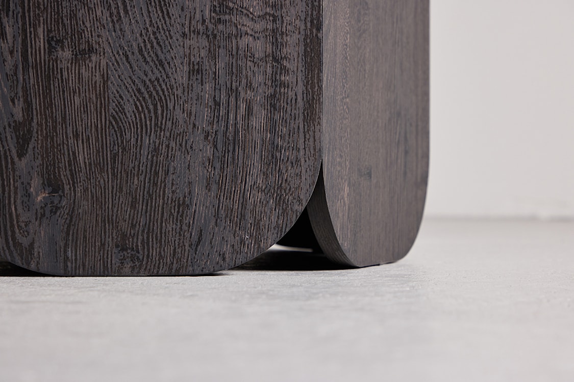 Stół do jadalni Veyla okrągły 120 cm dąb czarny  - zdjęcie 4