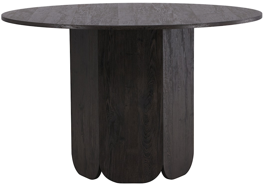 Stół do jadalni Veyla okrągły 120 cm dąb czarny 