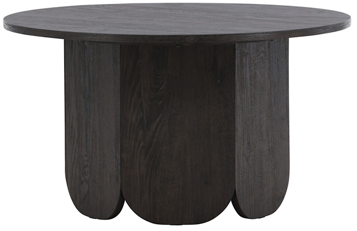 Stolik kawowy Veyla okrągły 80 cm dąb czarny 