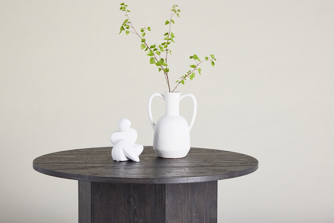 Stolik kawowy Veyla okrągły 80 cm dąb czarny  - zdjęcie 3