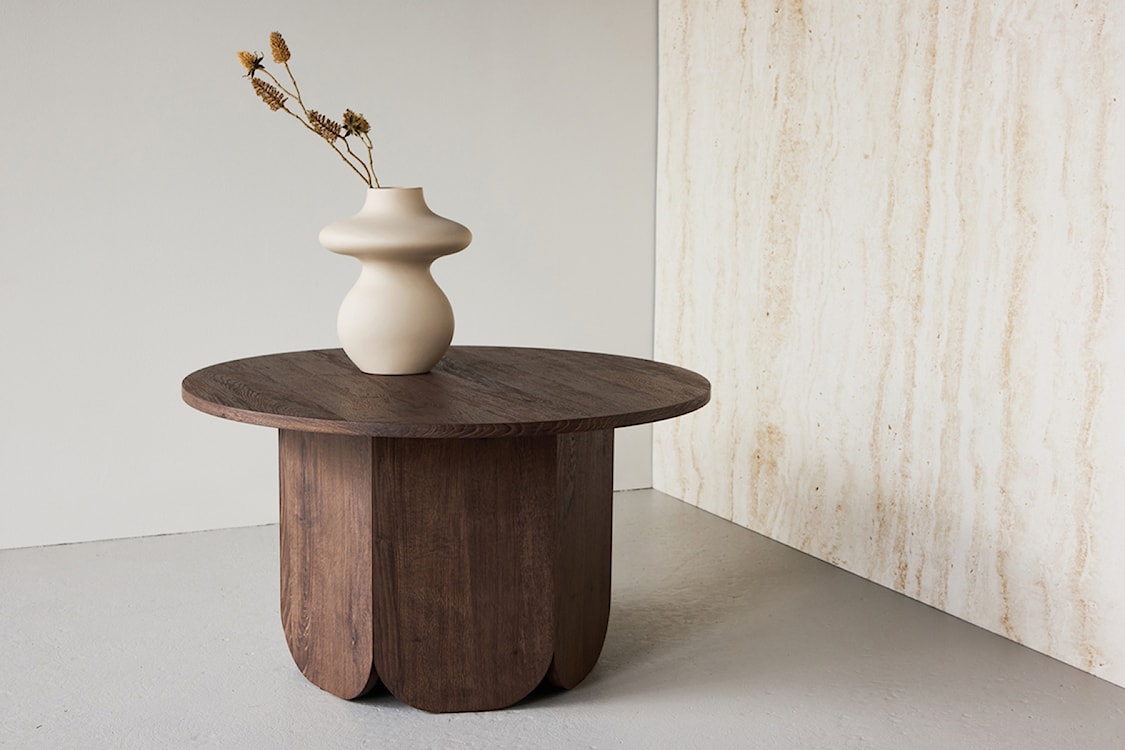 Stolik kawowy Veyla okrągły 80 cm mokka  - zdjęcie 2