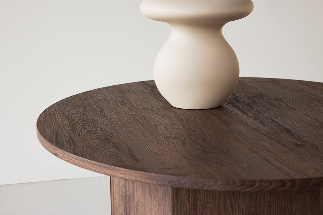 Stolik kawowy Veyla okrągły 80 cm mokka  - zdjęcie 3