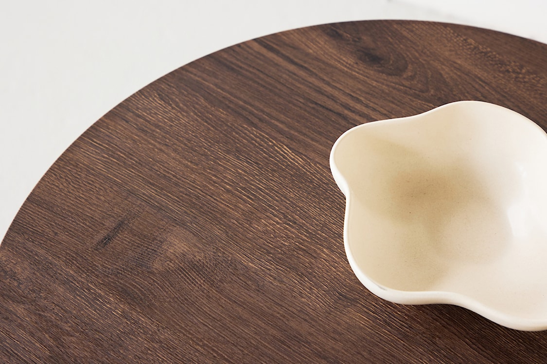 Stolik kawowy Veyla okrągły 60 cm mokka  - zdjęcie 4