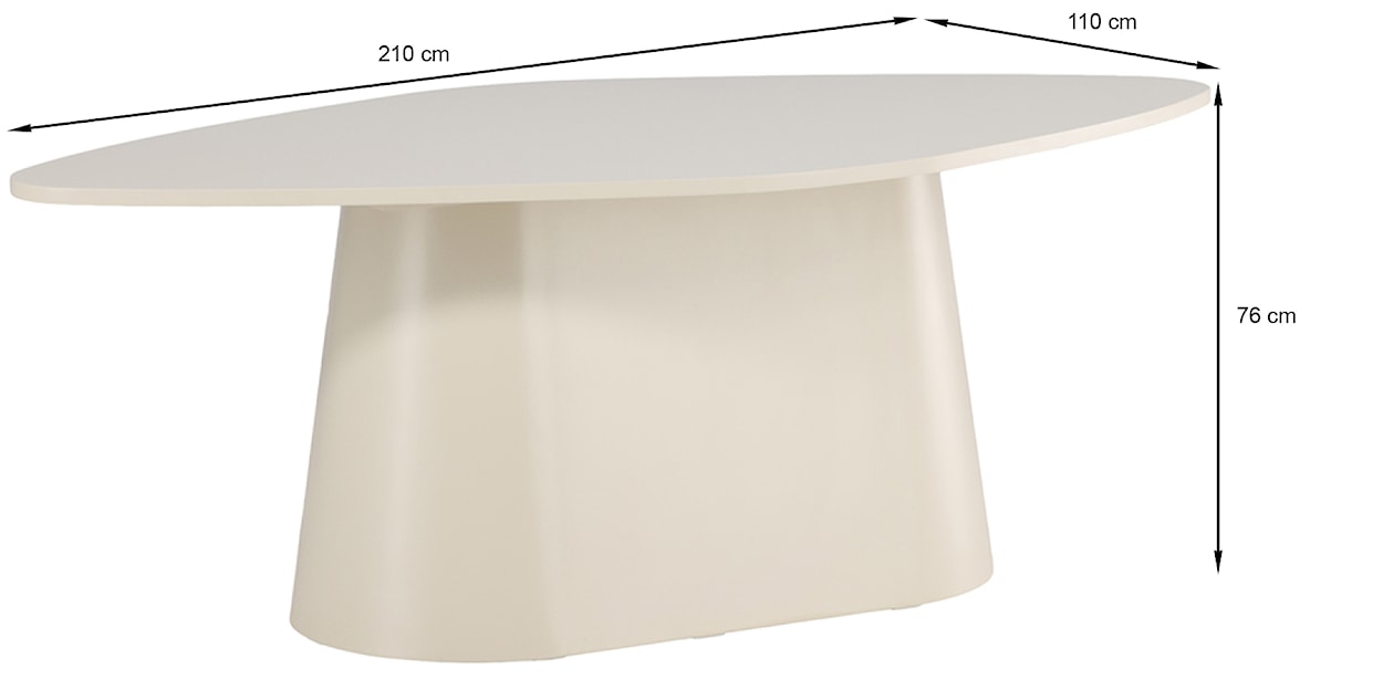 Stół do jadalni Orine 210x110 cm beżowy  - zdjęcie 9