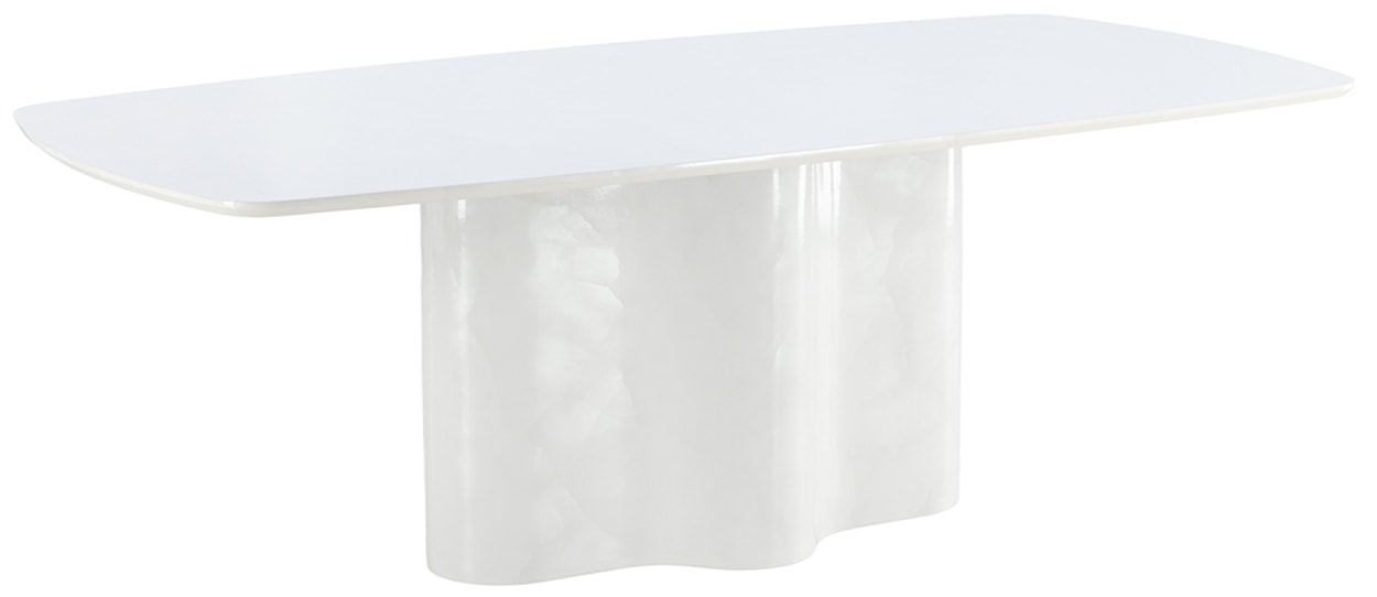 Stół do jadalni Ravinne 220x110 cm biały wysoki połysk 