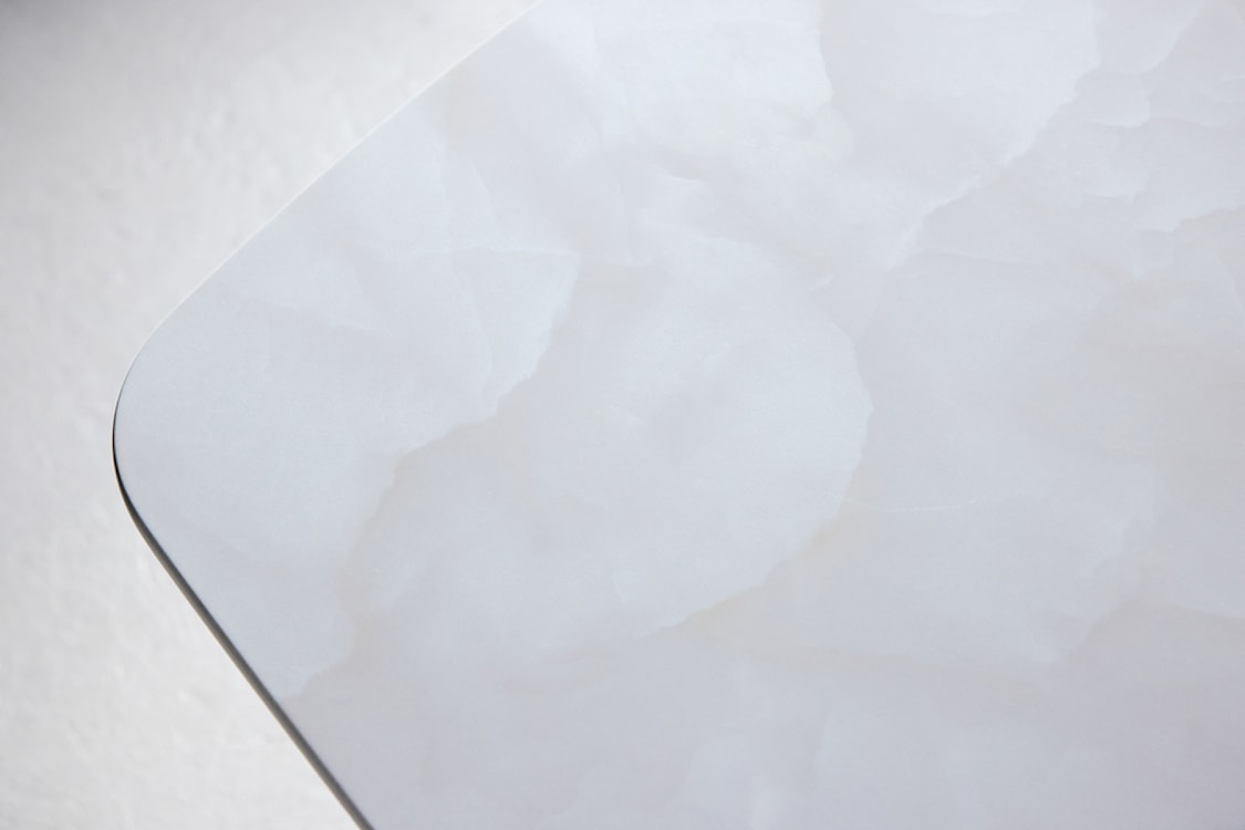 Stół do jadalni Ravinne 220x110 cm biały wysoki połysk  - zdjęcie 4