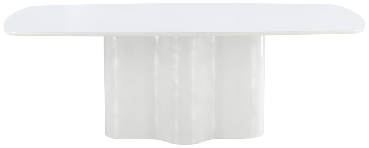 Stół do jadalni Ravinne 220x110 cm biały wysoki połysk  - zdjęcie 5