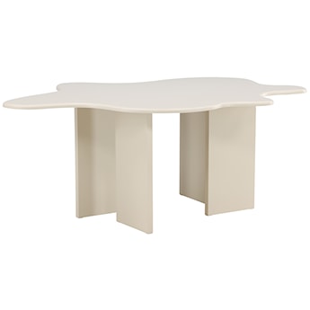 Stół do jadalni Ellune 190x123 cm beżowy z blatem o nieregularnym kształcie