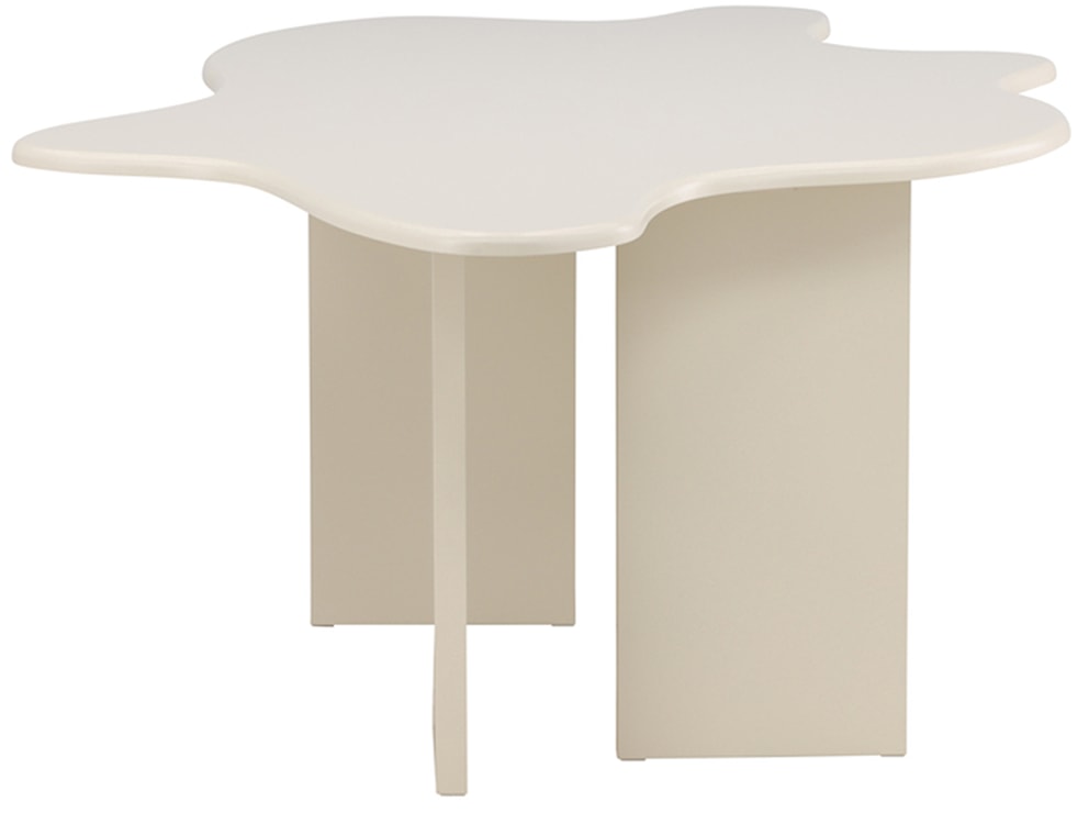 Stół do jadalni Ellune 190x123 cm beżowy z blatem o nieregularnym kształcie  - zdjęcie 6