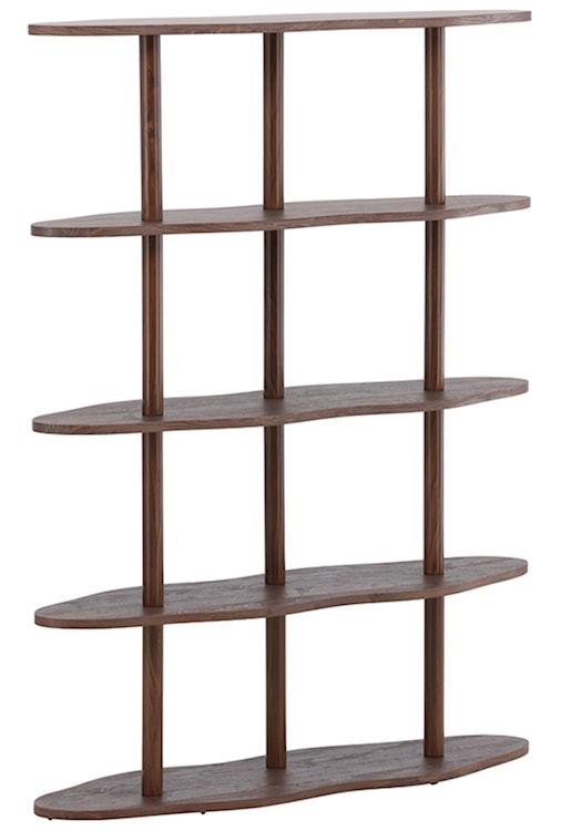 Regał Vorenne 105 cm z czterema półkami orzech 