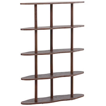 Regał Vorenne 105 cm z czterema półkami orzech