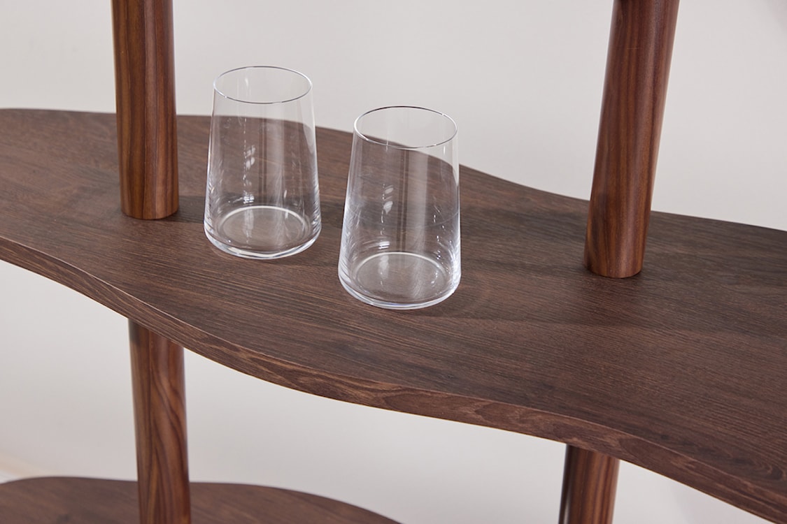 Regał Vorenne 105 cm z czterema półkami orzech  - zdjęcie 6