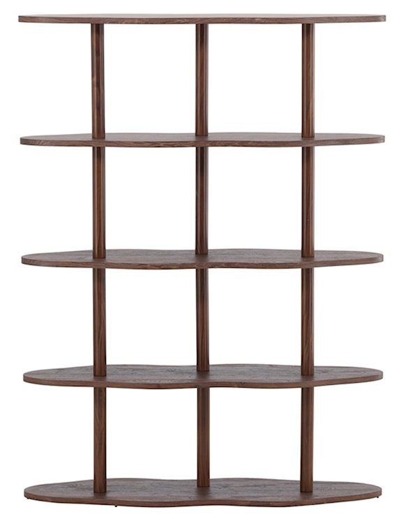 Regał Vorenne 105 cm z czterema półkami orzech  - zdjęcie 7