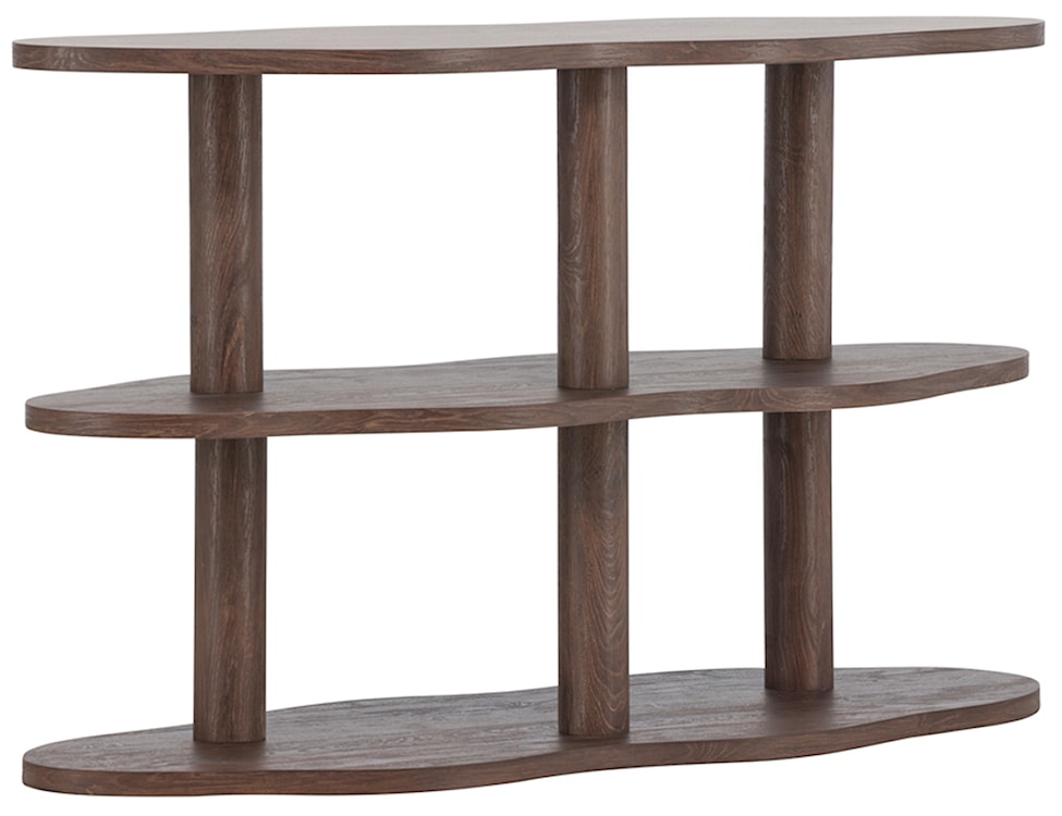 Regał Vorenne 120 cm z dwiema półkami orzech 