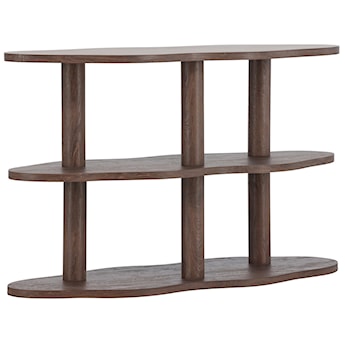 Regał Vorenne 120 cm z dwiema półkami orzech