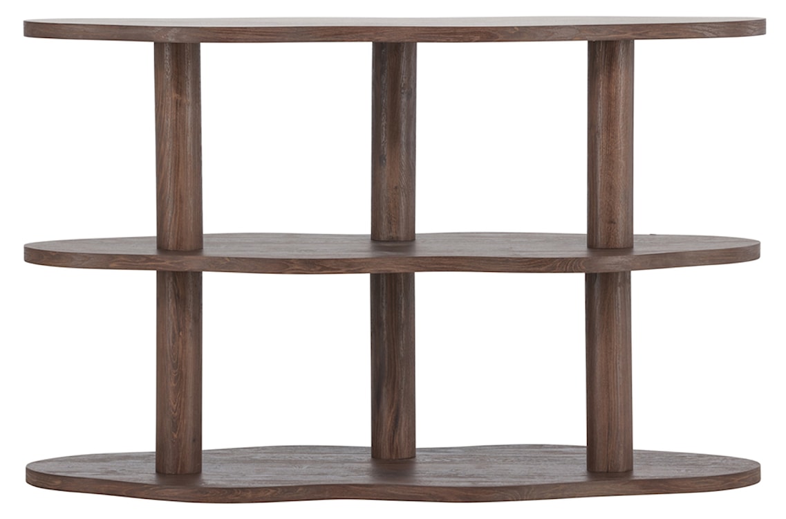 Regał Vorenne 120 cm z dwiema półkami orzech  - zdjęcie 7