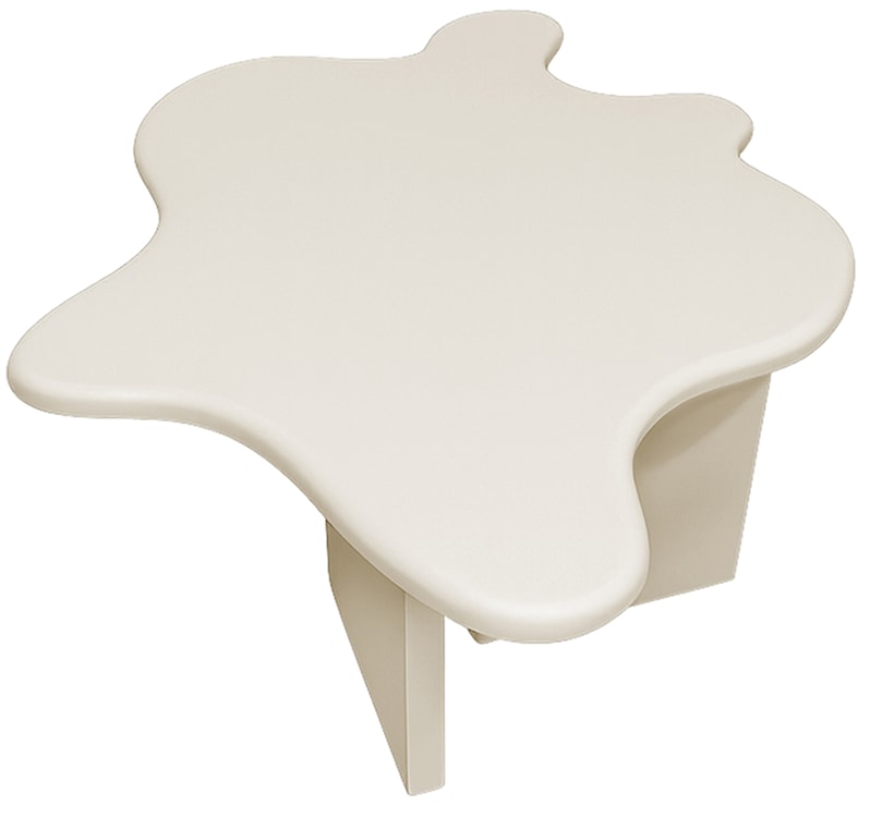 Stolik kawowy Ellune 116x76 cm beżowy z blatem o nieregularnym kształcie  - zdjęcie 5