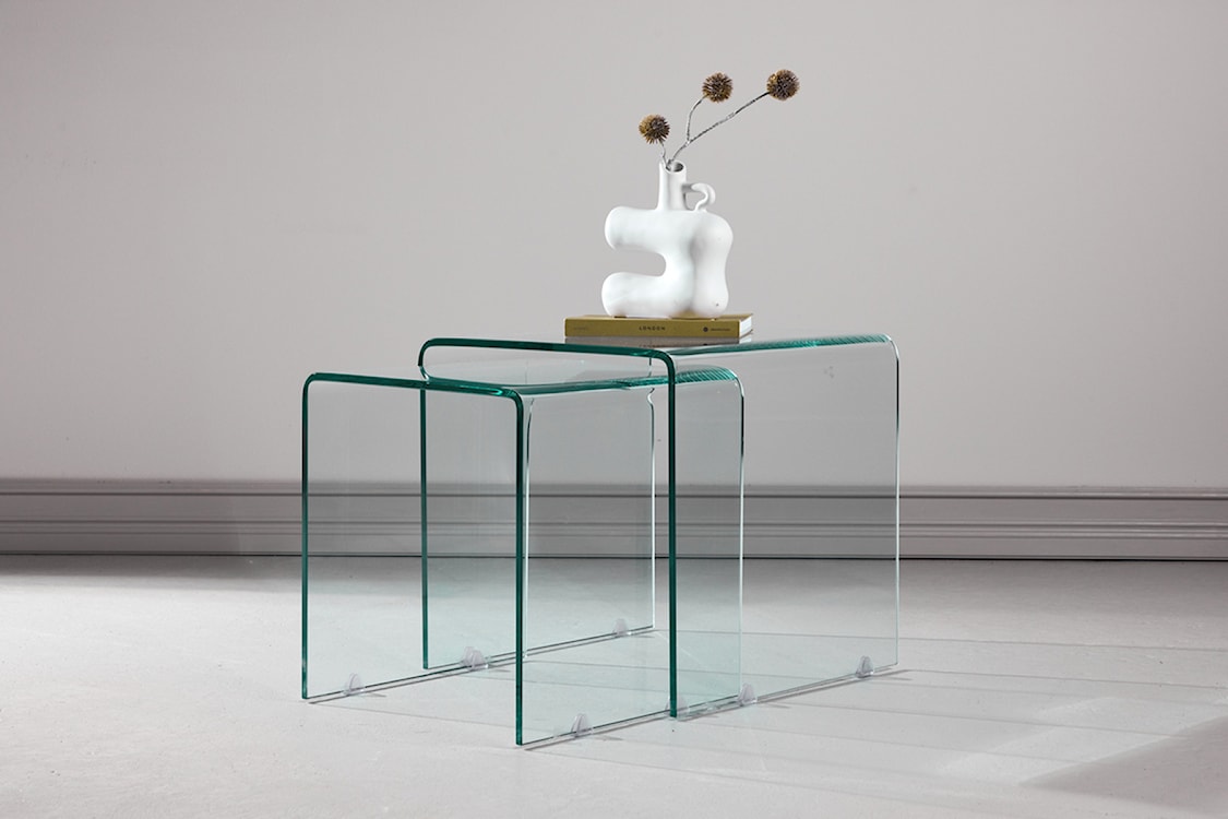 Zestaw stolików kawowych Avarative szklane  - zdjęcie 2