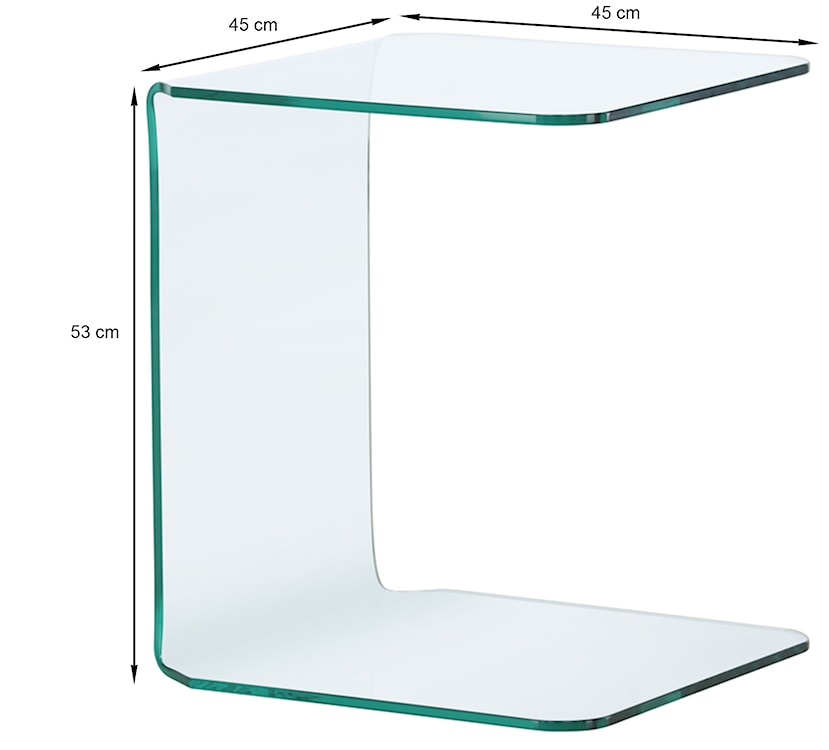 Stolik boczny Avarative 45x45 cm szklany  - zdjęcie 7