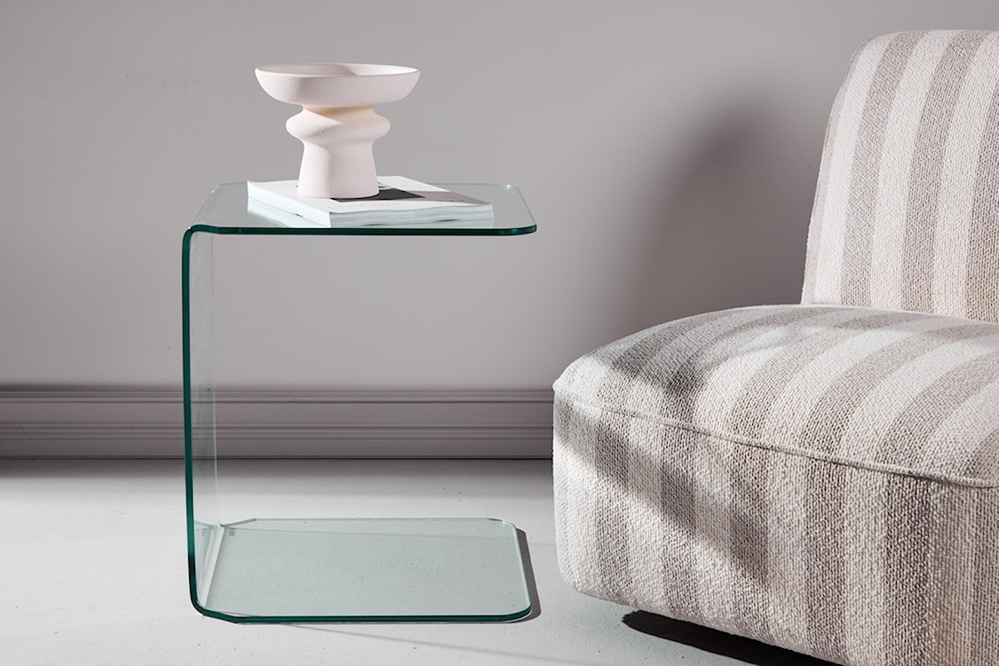 Stolik boczny Avarative 45x45 cm szklany  - zdjęcie 2