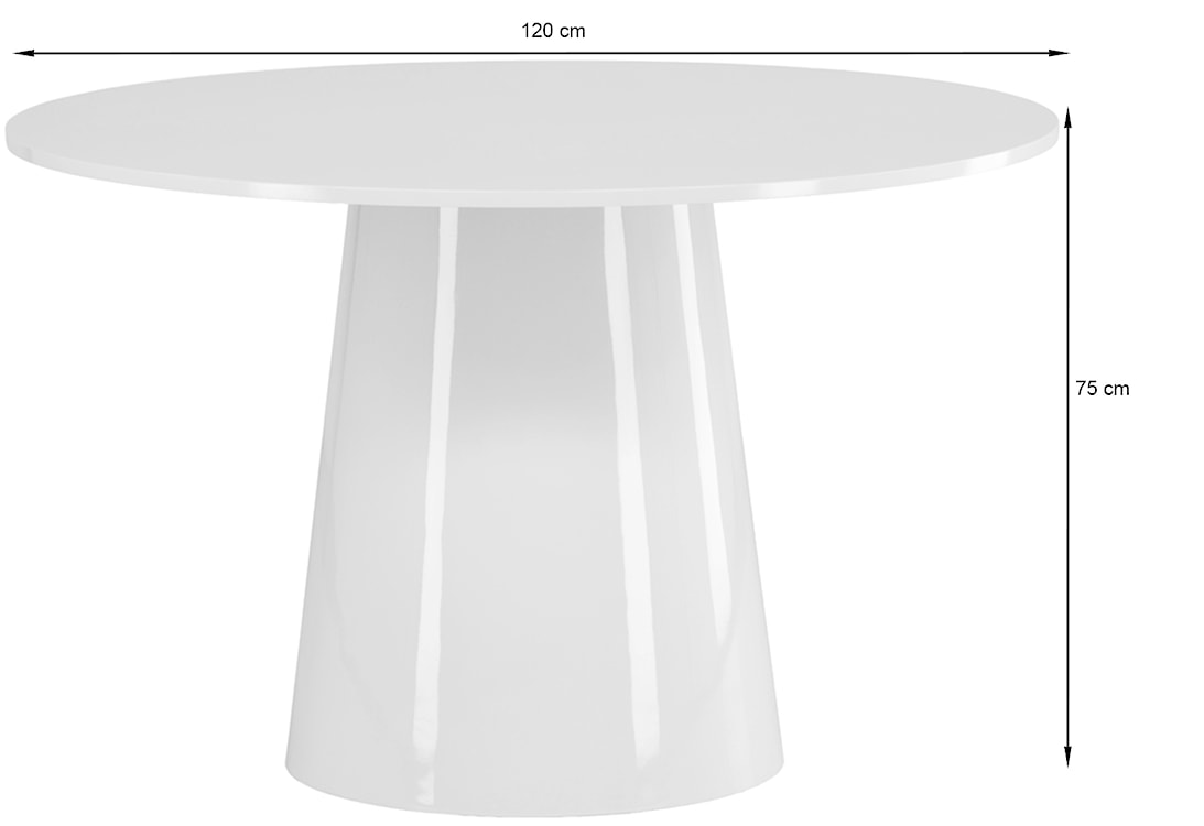 Stół do jadalni Lanzo okrągły 120 cm jasnozielony  - zdjęcie 5