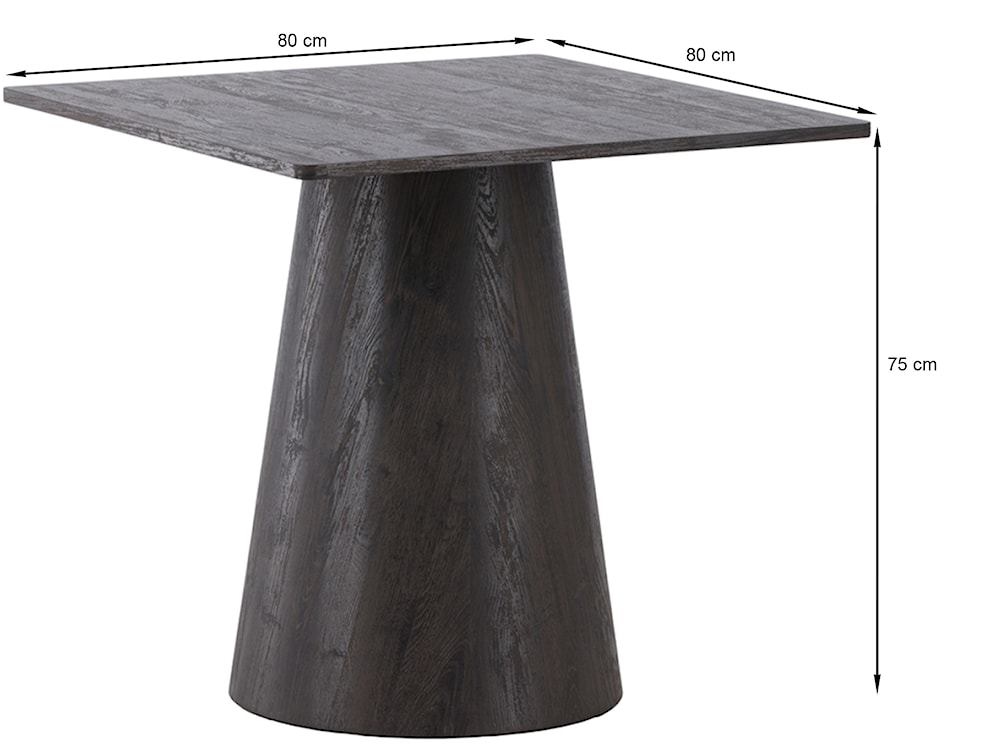 Stół do jadalni Calyone 80x80 cm beżowy  - zdjęcie 6